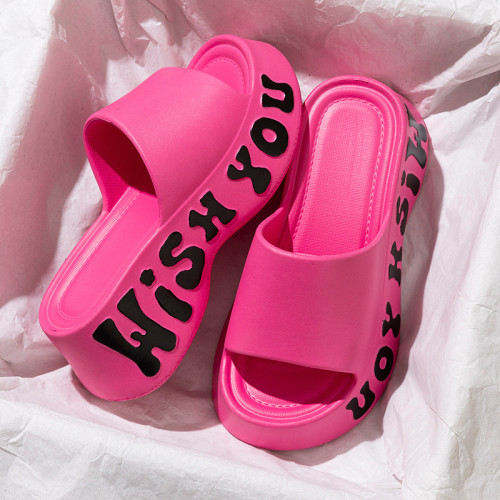 踩屎感涼拖鞋高跟厚底拖鞋女夏季家居室內浴室防滑外穿女可外穿 踩屎感涼拖鞋高跟厚底拖鞋女夏季家居室內浴室防滑外穿女可外穿