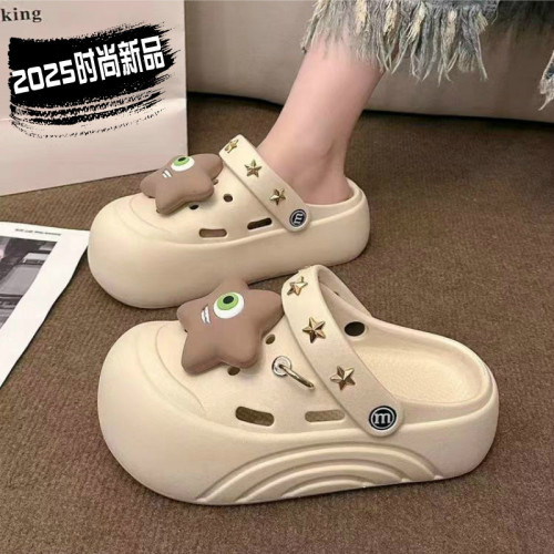 2025新款洞洞鞋女厚底可愛夏季沙灘防滑包頭透氣外穿涼拖 2025新款洞洞鞋女厚底可愛夏季沙灘防滑包頭透氣外穿涼拖