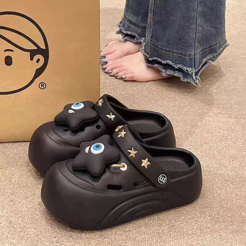 2025新款洞洞鞋女厚底可愛夏季沙灘防滑包頭透氣外穿涼拖 2025新款洞洞鞋女厚底可愛夏季沙灘防滑包頭透氣外穿涼拖