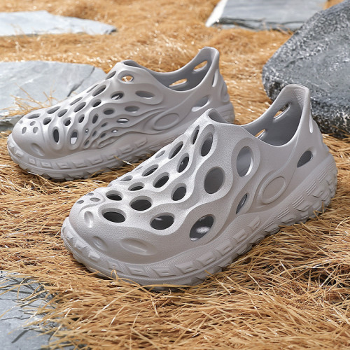 防滑涼鞋男款夏季外穿2025新款厚底透氣沙灘開車戶外運動洞洞鞋夏