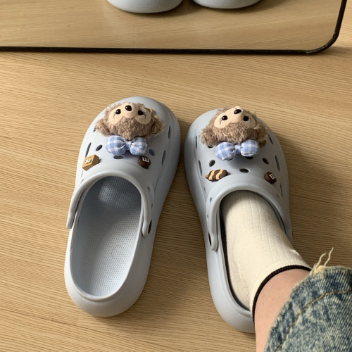 夏季外穿洞洞鞋eva女厚底踩屎感增高拖鞋防臭防滑透氣涼拖鞋沙灘 夏季外穿洞洞鞋eva女厚底踩屎感增高拖鞋防臭防滑透氣涼拖鞋沙灘