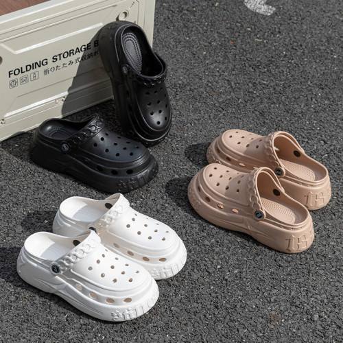 厚底洞洞鞋女款2025新款夏季包頭拖鞋戶外防滑沙灘鞋女可外穿 厚底洞洞鞋女款2025新款夏季包頭拖鞋戶外防滑沙灘鞋女可外穿