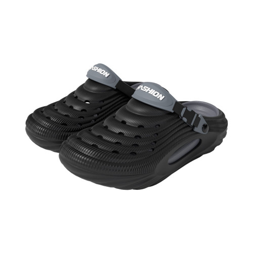 雙色波紋厚底洞洞鞋男夏季外穿可拆卸鞋墊百搭包頭涼拖鞋防滑防臭 雙色波紋厚底洞洞鞋男夏季外穿可拆卸鞋墊百搭包頭涼拖鞋防滑防臭