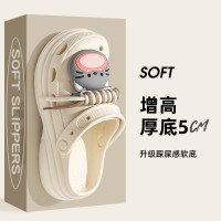 踩屎感洞洞鞋女外穿夏季2026新款防滑厚底防滑增高護士沙灘涼鞋