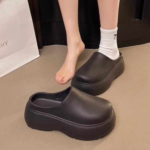 涼拖鞋女夏外穿厚底小個子增高時尚超火懶人一腳蹬防水勃肯包頭拖 涼拖鞋女夏外穿厚底小個子增高時尚超火懶人一腳蹬防水勃肯包頭拖