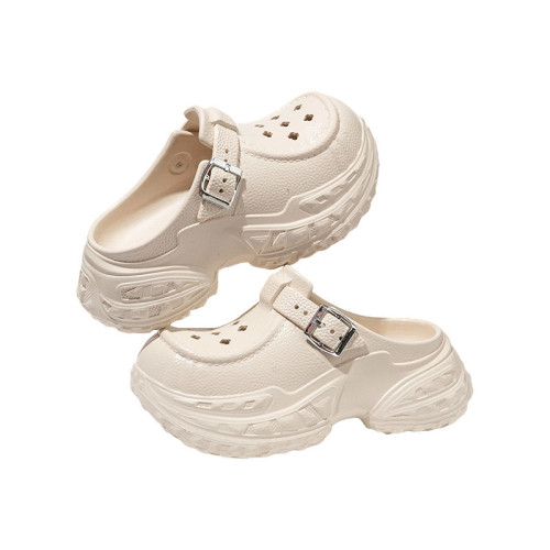 包頭拖鞋女夏外穿高級感時尚爆款小個子超火不累腳厚底增高洞洞鞋 包頭拖鞋女夏外穿高級感時尚爆款小個子超火不累腳厚底增高洞洞鞋