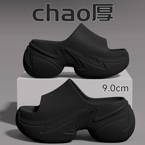 小個子厚底拖鞋女款2025新款增高沙灘防滑防臭涼拖鞋女士夏季外穿