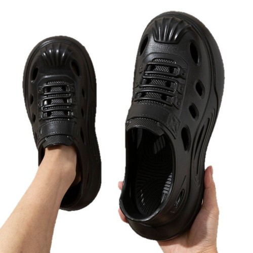 踩屎感洞洞鞋男款夏季外穿EVA防臭厚底戶外釣魚沙灘防滑涼鞋男士 踩屎感洞洞鞋男款夏季外穿EVA防臭厚底戶外釣魚沙灘防滑涼鞋男士