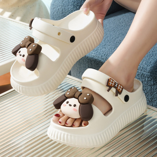 2025新款卡通涼鞋女夏季可愛厚底防滑踩屎感EVA涼拖外穿時尚潮流