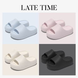 簡約純色增高厚底拖鞋女款夏季室內家居休閒百搭防滑浴室洗澡涼拖