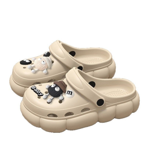 厚底夏季外穿洞洞鞋女款2025新款增高沙灘防滑防臭踩屎感涼鞋女士 厚底夏季外穿洞洞鞋女款2025新款增高沙灘防滑防臭踩屎感涼鞋女士