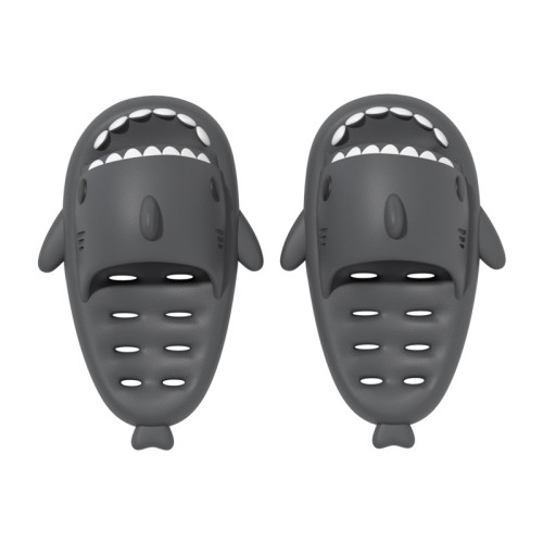 鯊魚浴室拖鞋女士洗澡漏水速乾鏤空防滑家居室內情侶涼拖鞋男夏季