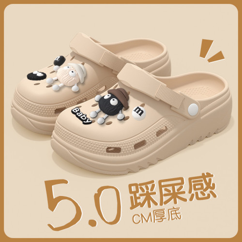 踩屎感厚底洞洞鞋女款2025新款夏季外穿逛街防滑透氣包頭涼拖女士 踩屎感厚底洞洞鞋女款2025新款夏季外穿逛街防滑透氣包頭涼拖女士