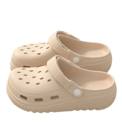 踩屎感厚底洞洞鞋女款2025新款夏季外穿逛街防滑透氣包頭涼拖女士 踩屎感厚底洞洞鞋女款2025新款夏季外穿逛街防滑透氣包頭涼拖女士