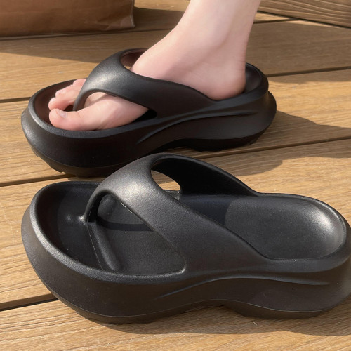 踩屎感人字拖女夏季網紅時尚外穿增高涼鞋eva厚底防滑夾腳沙灘鞋 踩屎感人字拖女夏季網紅時尚外穿增高涼鞋eva厚底防滑夾腳沙灘鞋