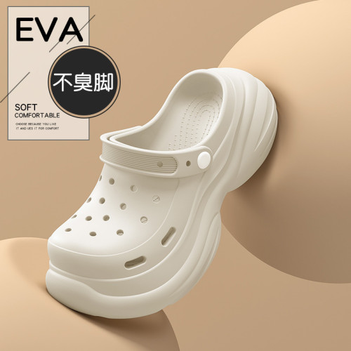 厚底洞洞鞋女款2025新款夏季外穿逛街防滑上班不累腳包頭涼拖女士 厚底洞洞鞋女款2025新款夏季外穿逛街防滑上班不累腳包頭涼拖女士