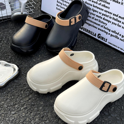 可愛厚底包頭拖女夏季外穿增高2025新款網紅時尚踩屎感涼拖鞋女士 可愛厚底包頭拖女夏季外穿增高2025新款網紅時尚踩屎感涼拖鞋女士