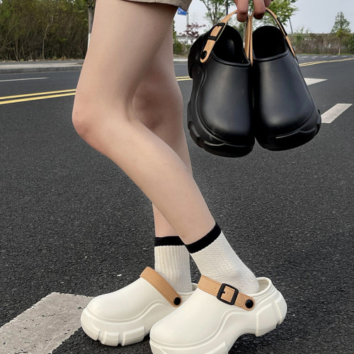 可愛厚底包頭拖女夏季外穿增高2025新款網紅時尚踩屎感涼拖鞋女士 可愛厚底包頭拖女夏季外穿增高2025新款網紅時尚踩屎感涼拖鞋女士