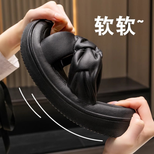 厚底涼拖鞋女士夏季2025新款外穿增高防滑海邊沙灘踩屎感拖鞋夏天 厚底涼拖鞋女士夏季2025新款外穿增高防滑海邊沙灘踩屎感拖鞋夏天