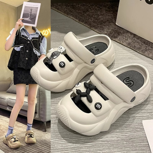 時尚包頭防撞涼鞋夏季外穿厚底增高可愛DIY海邊沙灘防滑洞洞鞋女 時尚包頭防撞涼鞋夏季外穿厚底增高可愛DIY海邊沙灘防滑洞洞鞋女