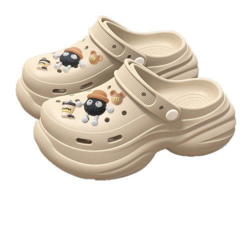 厚底洞洞鞋女款2025新款夏季外穿防滑防臭海邊沙灘鞋增高eva涼拖 厚底洞洞鞋女款2025新款夏季外穿防滑防臭海邊沙灘鞋增高eva涼拖