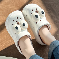 孕婦洞洞鞋女款夏季外穿2025新款防滑厚底涼鞋沙灘鞋包頭拖鞋女士