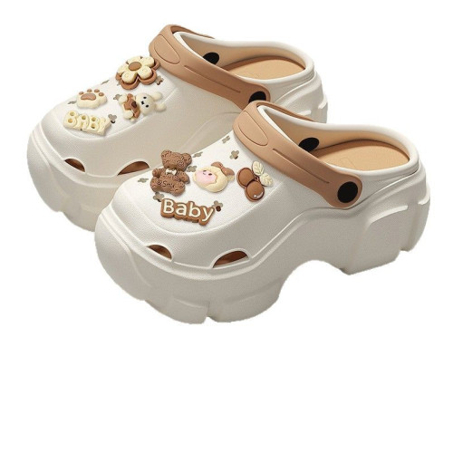 踩屎感厚底洞洞鞋女款2025新款外穿逛街防滑不累腳包頭涼拖鞋女士 踩屎感厚底洞洞鞋女款2025新款外穿逛街防滑不累腳包頭涼拖鞋女士