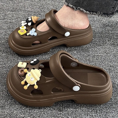 踩屎感洞洞鞋女款外穿夏季2024年新款沙灘包頭厚底增高涼拖鞋女士 踩屎感洞洞鞋女款外穿夏季2024年新款沙灘包頭厚底增高涼拖鞋女士