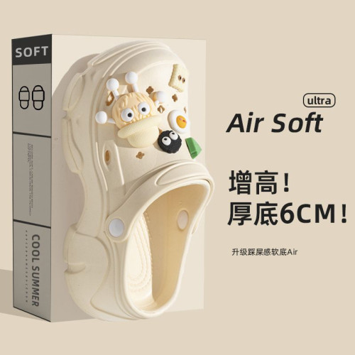 厚底洞洞鞋女款夏季外穿2025新款防滑沙灘涼鞋增高跟eva包頭拖鞋 厚底洞洞鞋女款夏季外穿2025新款防滑沙灘涼鞋增高跟eva包頭拖鞋