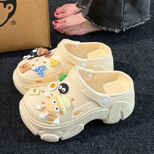 厚底洞洞鞋女款夏季外穿2025新款防滑沙灘涼鞋增高跟eva包頭拖鞋 厚底洞洞鞋女款夏季外穿2025新款防滑沙灘涼鞋增高跟eva包頭拖鞋