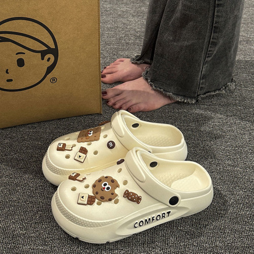 踩屎感洞洞鞋女款夏季2024新款外穿防滑厚底沙灘涼鞋軟底包頭拖鞋 踩屎感洞洞鞋女款夏季2024新款外穿防滑厚底沙灘涼鞋軟底包頭拖鞋