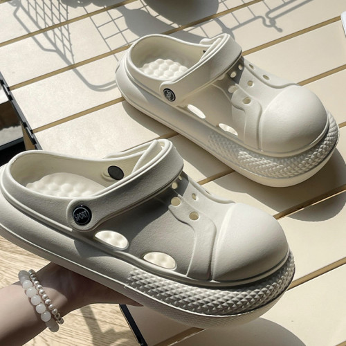 2025新款洞洞鞋女夏季外穿EVA防臭涼鞋厚底沙灘防滑包頭半拖鞋女 2025新款洞洞鞋女夏季外穿EVA防臭涼鞋厚底沙灘防滑包頭半拖鞋女