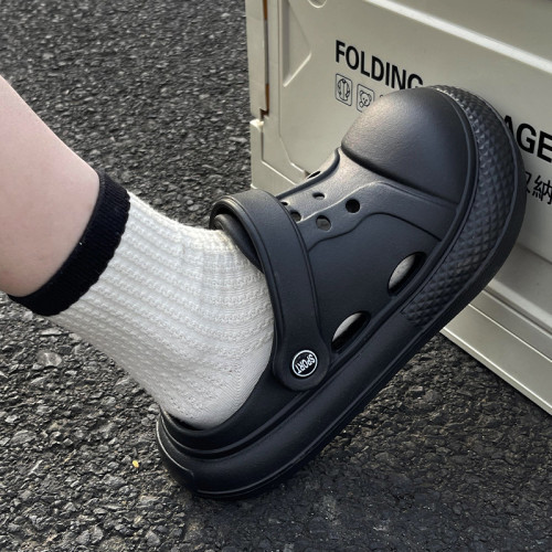 2025新款洞洞鞋女夏季外穿EVA防臭涼鞋厚底沙灘防滑包頭半拖鞋女 2025新款洞洞鞋女夏季外穿EVA防臭涼鞋厚底沙灘防滑包頭半拖鞋女