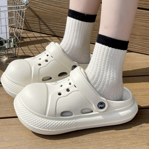 2025新款洞洞鞋女夏季外穿EVA防臭涼鞋厚底沙灘防滑包頭半拖鞋女 2025新款洞洞鞋女夏季外穿EVA防臭涼鞋厚底沙灘防滑包頭半拖鞋女