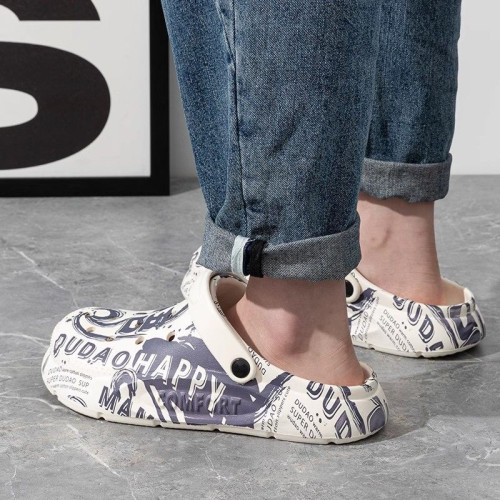 厚底洞洞鞋男夏季外穿2024新款沙灘防滑防臭包頭開車倆用男士涼鞋 厚底洞洞鞋男夏季外穿2024新款沙灘防滑防臭包頭開車倆用男士涼鞋