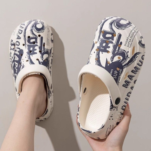 踩屎感外穿洞洞鞋男士夏季防滑防臭沙灘鞋2024新款厚底涼拖鞋男款 踩屎感外穿洞洞鞋男士夏季防滑防臭沙灘鞋2024新款厚底涼拖鞋男款