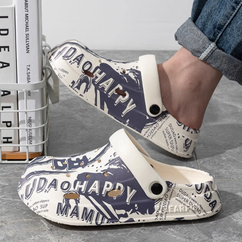 踩屎感外穿洞洞鞋男士夏季防滑防臭沙灘鞋2024新款厚底涼拖鞋男款 踩屎感外穿洞洞鞋男士夏季防滑防臭沙灘鞋2024新款厚底涼拖鞋男款