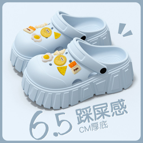 洞洞鞋女款防滑防臭厚底夏季2025新款居家外穿增高eva包頭涼拖鞋 洞洞鞋女款防滑防臭厚底夏季2025新款居家外穿增高eva包頭涼拖鞋