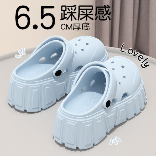 洞洞鞋女款防滑防臭厚底夏季2025新款居家外穿增高eva包頭涼拖鞋 洞洞鞋女款防滑防臭厚底夏季2025新款居家外穿增高eva包頭涼拖鞋