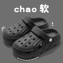 防滑透氣洞洞鞋男款夏季外穿2025新款厚底不臭腳開車包頭拖鞋男士