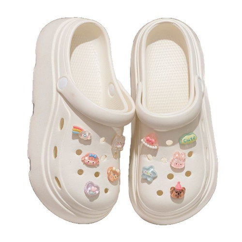 厚底洞洞鞋女款外穿夏季2025新款海邊沙灘防滑包頭增高涼拖鞋女士 厚底洞洞鞋女款外穿夏季2025新款海邊沙灘防滑包頭增高涼拖鞋女士