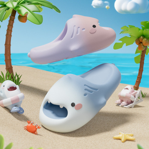 可愛卡通小萌鯊魚兒童拖鞋2025夏季新款男童女童室內居家寶寶涼拖 可愛卡通小萌鯊魚兒童拖鞋2025夏季新款男童女童室內居家寶寶涼拖