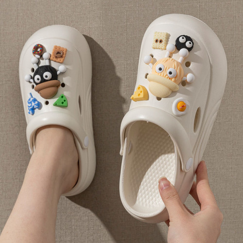 厚底洞洞鞋女款夏季外穿2025新款防滑沙灘卡通涼鞋eva踩屎感拖鞋 厚底洞洞鞋女款夏季外穿2025新款防滑沙灘卡通涼鞋eva踩屎感拖鞋