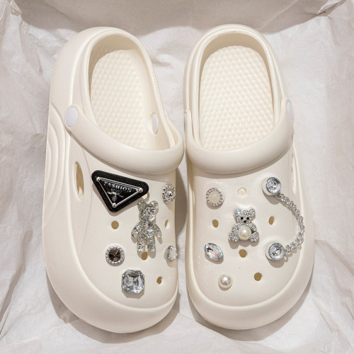 厚底洞洞鞋女款夏季外穿2025新款防滑沙灘卡通涼鞋eva踩屎感拖鞋 厚底洞洞鞋女款夏季外穿2025新款防滑沙灘卡通涼鞋eva踩屎感拖鞋