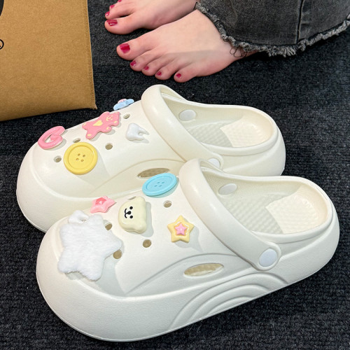 厚底洞洞鞋女款夏季外穿2025新款防滑沙灘卡通涼鞋eva踩屎感拖鞋 厚底洞洞鞋女款夏季外穿2025新款防滑沙灘卡通涼鞋eva踩屎感拖鞋