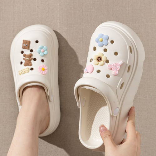 踩屎感洞洞鞋女款2025新款夏季外穿外出沙灘防滑厚底護士拖鞋男士 踩屎感洞洞鞋女款2025新款夏季外穿外出沙灘防滑厚底護士拖鞋男士