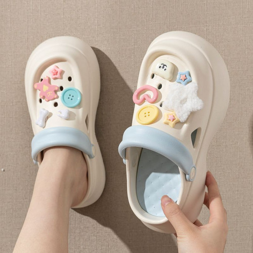 厚底洞洞鞋女款2025新款超火夏季外穿防滑防臭包頭沙灘涼拖鞋女士 厚底洞洞鞋女款2025新款超火夏季外穿防滑防臭包頭沙灘涼拖鞋女士