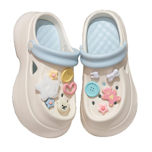 厚底洞洞鞋女款2025新款超火夏季外穿防滑防臭包頭沙灘涼拖鞋女士 厚底洞洞鞋女款2025新款超火夏季外穿防滑防臭包頭沙灘涼拖鞋女士