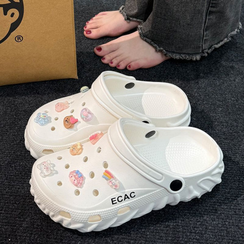 厚底洞洞鞋女款2025新款超火防滑防臭包頭沙灘涼拖鞋女士夏季外穿 厚底洞洞鞋女款2025新款超火防滑防臭包頭沙灘涼拖鞋女士夏季外穿