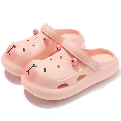 2025夏季可愛卡皮巴拉洞洞鞋透氣防滑兒童卡通款室內外厚底拖鞋女 2025夏季可愛卡皮巴拉洞洞鞋透氣防滑兒童卡通款室內外厚底拖鞋女